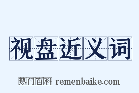 视盘近义词是什么意思的图片